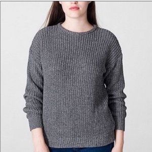Original American Apparel Unisex Fisherman Sweater, 100% cotton, gray, size M